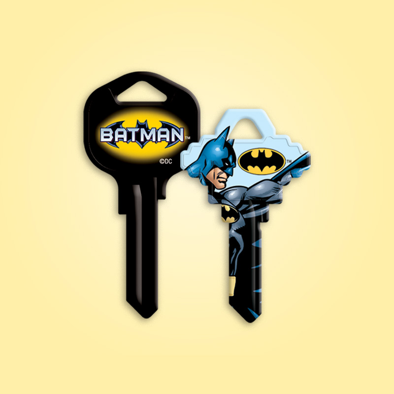Product design for Batman keys. Designed for Hy-Ko Products Company.