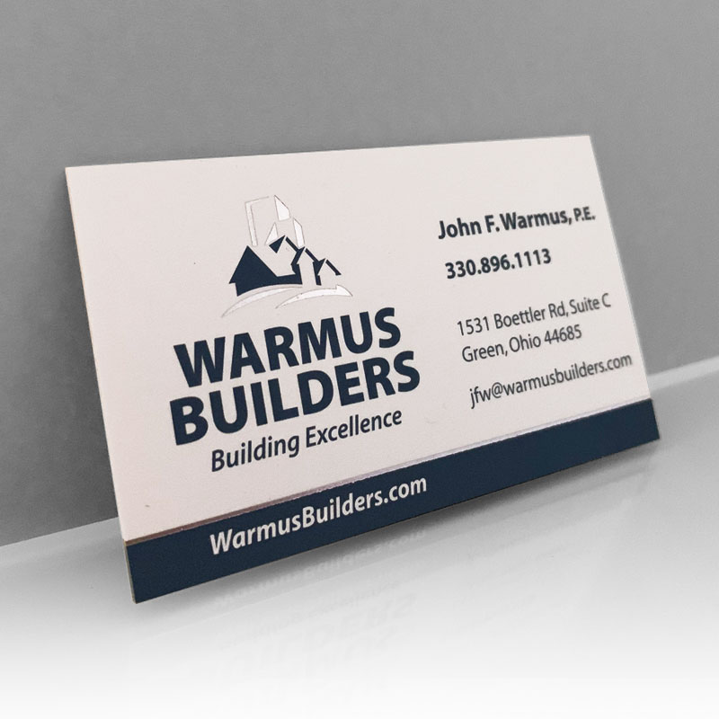 Logo design for Warmus Builders, a commercial and residential developer.